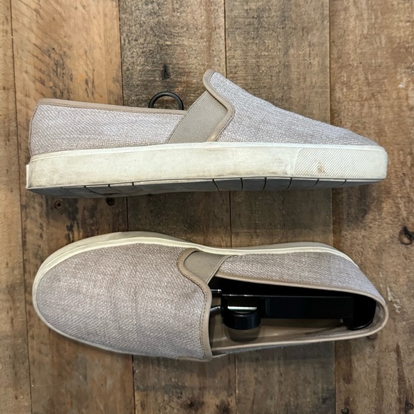 VINCE Preston Natural Linen Slip-On Sneakers - Picture 2 of 4